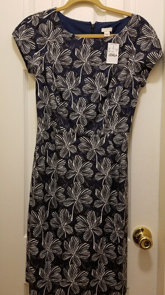 J. Crew Printed Basketweave Dress